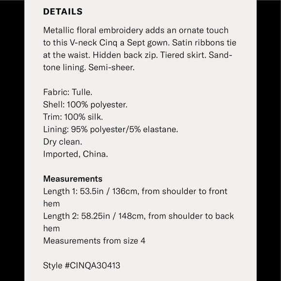 Cinq a Sept tiered Kaine gown - Picture 7 of 7